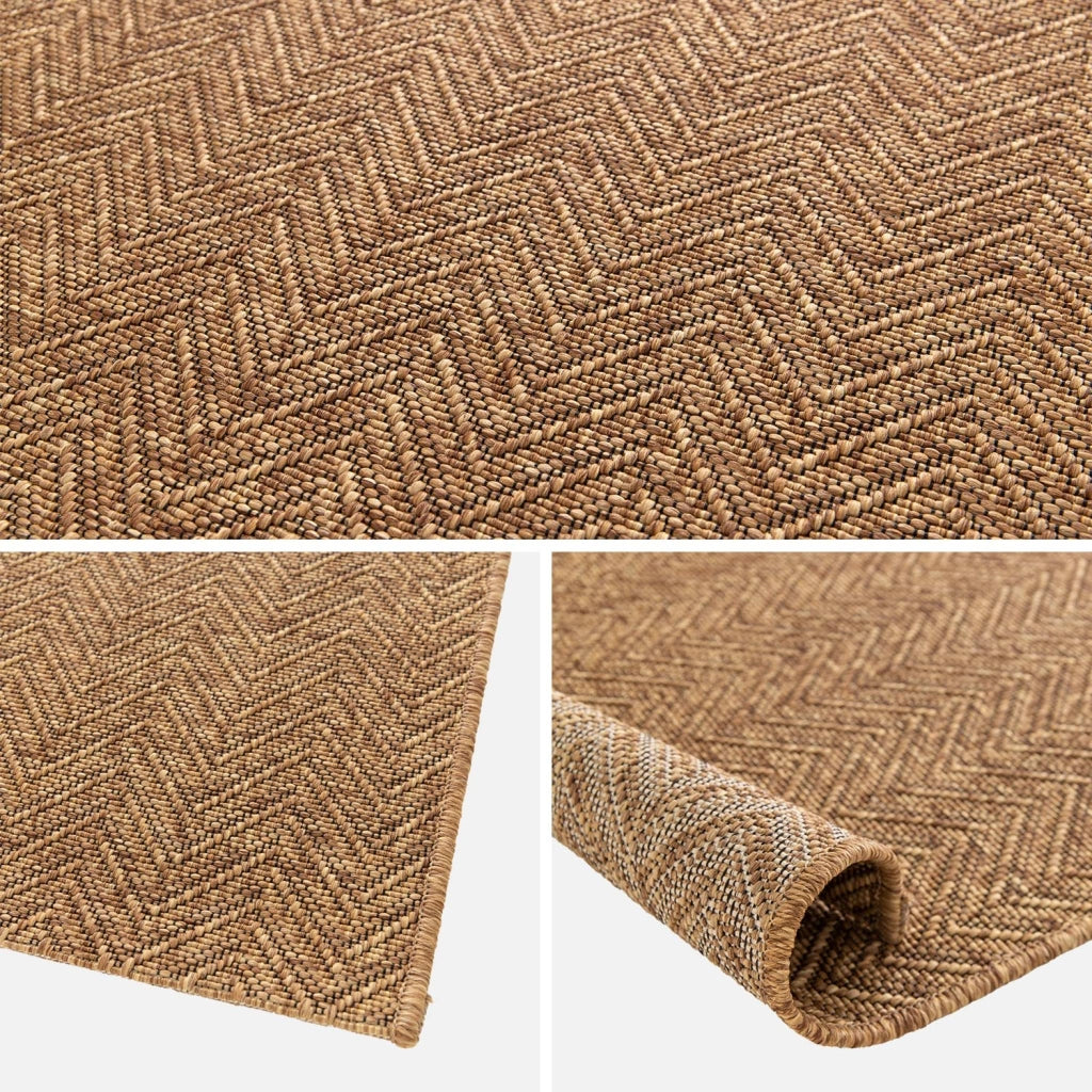 Tappeto per interni/esterni effetto juta scuro 120x170cmi sweeek