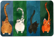 Pavimento di ingresso con disegno di gatto - Antiscivolo - 40x60cm