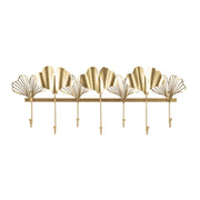 Appendiabiti da Parete Foglia 8, Oro, Metallo, 66,2x6x26,3 cm