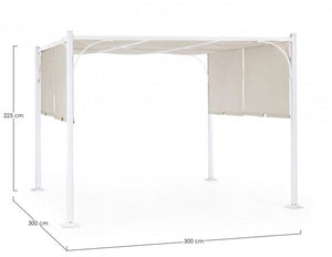 Pergola da Giardino 3x3xh2,25m Slide Bianco/Tortora