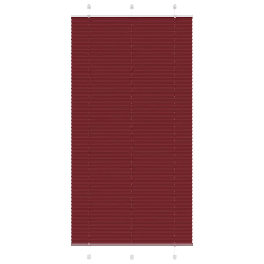 Tenda Plissettata Rosso Bordeaux 105x200 cm Larghezza Tessuto