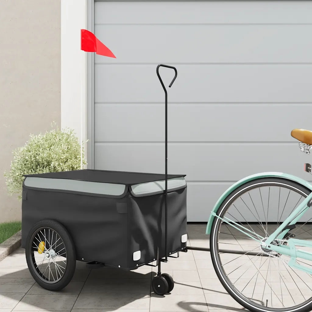 Rimorchio da Bici Nero e Grigio 30 kg in Ferro CFW8710749