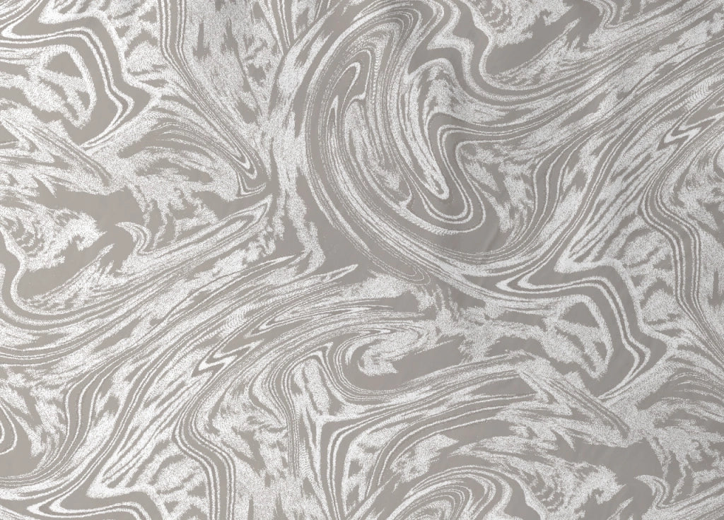 Completo Lenzuola Letto In 100% Cotone Made Italy Disegno Splash - Matrimoniale - Beige