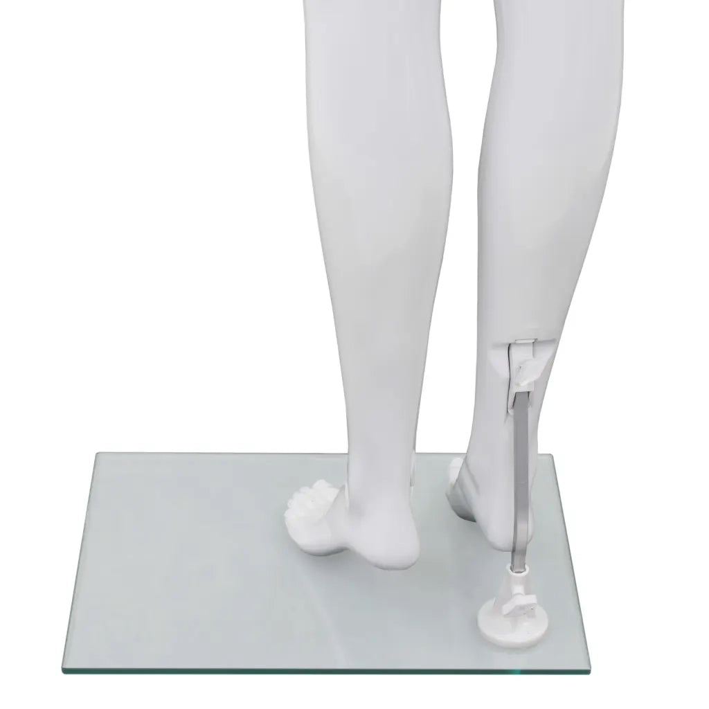 Manichino Donna Figura Intera Base in Vetro 175cm Bianco Lucido CFW7792411