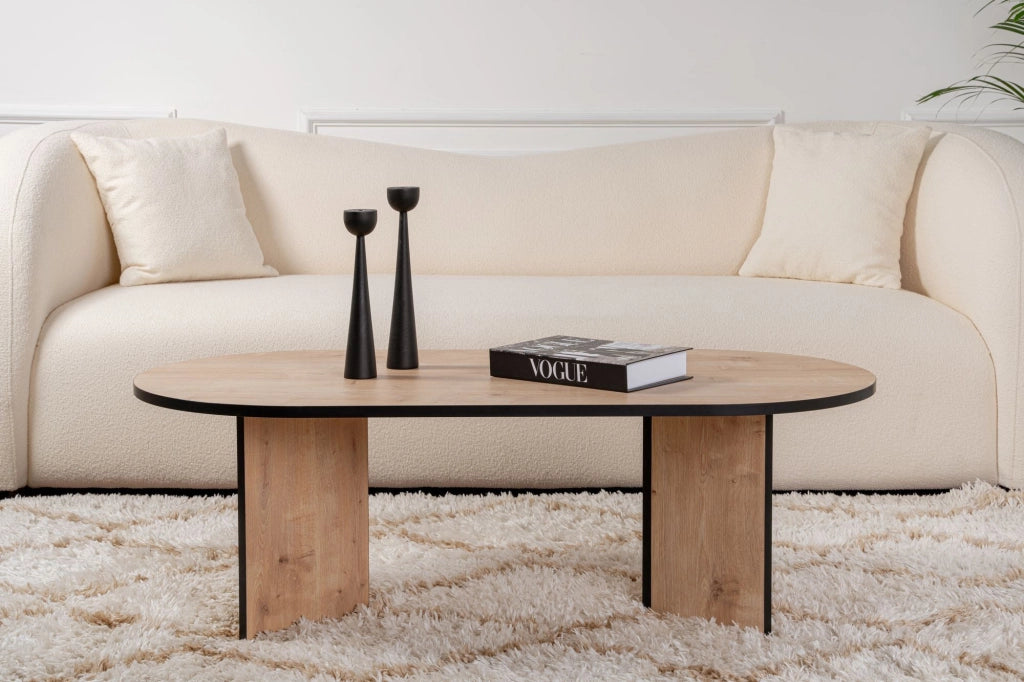 Tavolino in legno "Sable" 119 x 60 x 40 cm - Rovere zaffiro