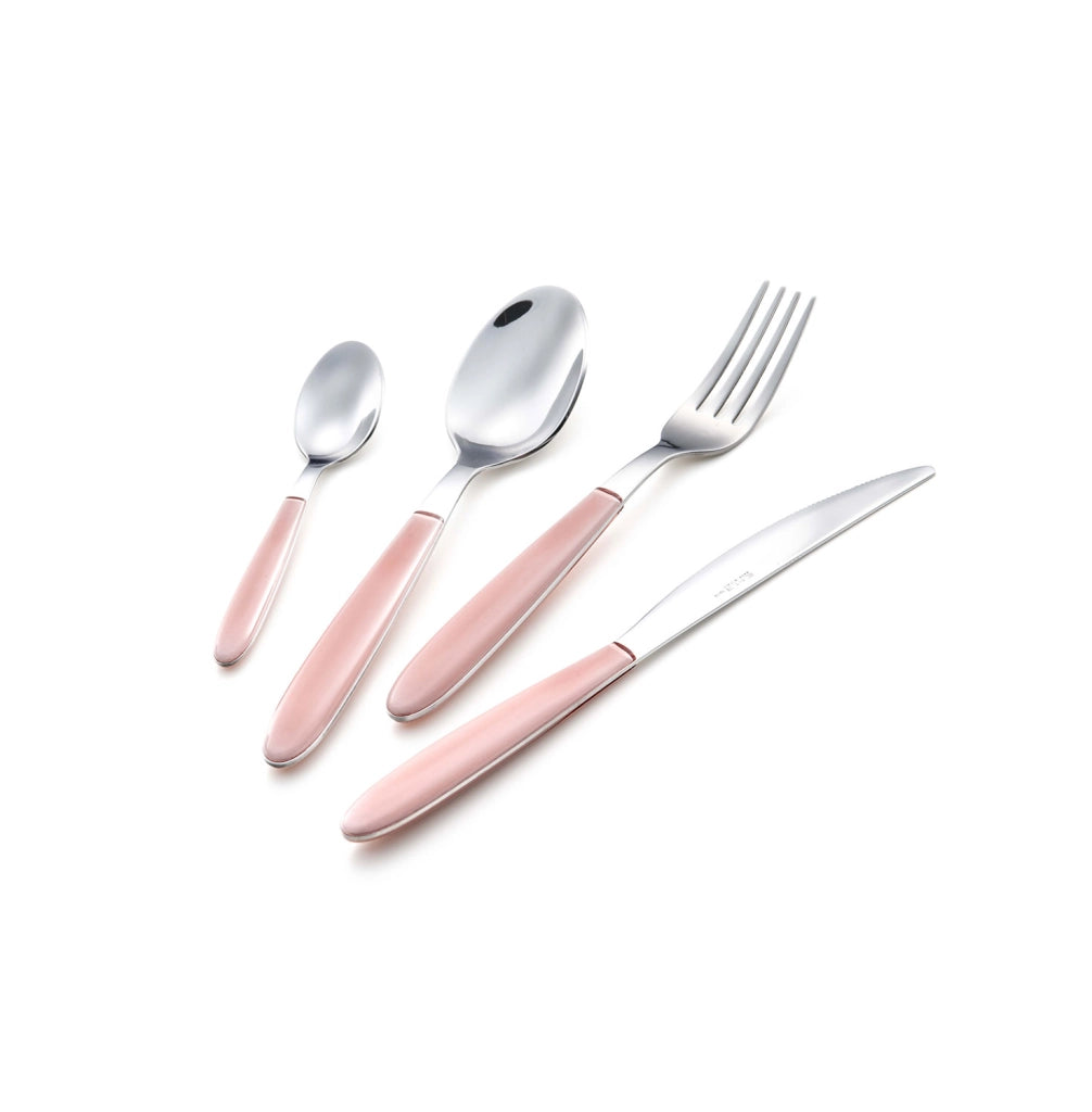 Servizio Set di Posate 24 pezzi in Acciaio Inox Eme Vero Rosa 39