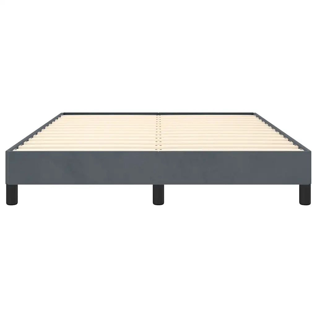 Struttura letto senza Materasso Grigio Scuro 152x203 cm matrimoniale Velluto 347010