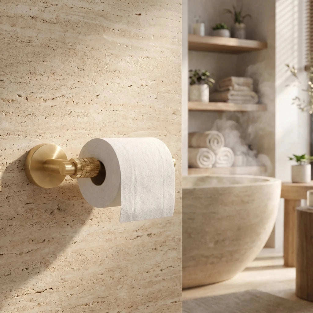 Porta Carta Igienica 29105 Riwon Brush Gold