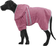Badia per cani - asciugamano per cani - asciugamano per cani grandi e piccoli - 100% cotone - badia morbida e comoda per cani - con cappuccio e cintura