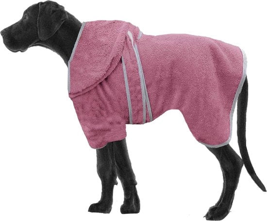 Badia per cani - asciugamano per cani - asciugamano per cani grandi e piccoli - 100% cotone - badia morbida e comoda per cani - con cappuccio e cintura