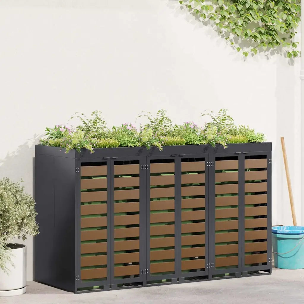 Contenitore per Rifiuti per 3 Bidoni 340 x 77.5 x 115.5 cm