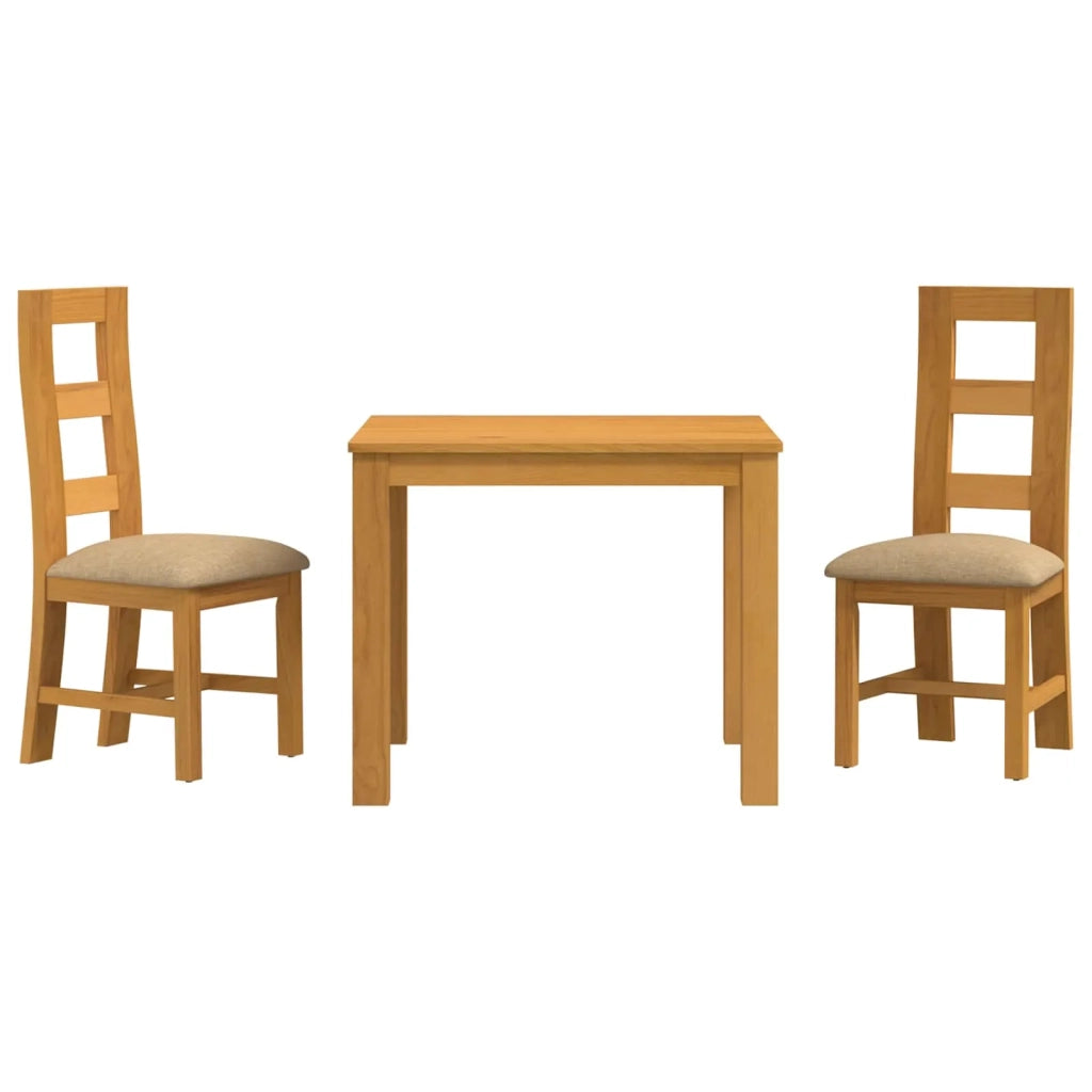 Set da pranzo 3 pz Beige Legno di Quercia Massello 3430324