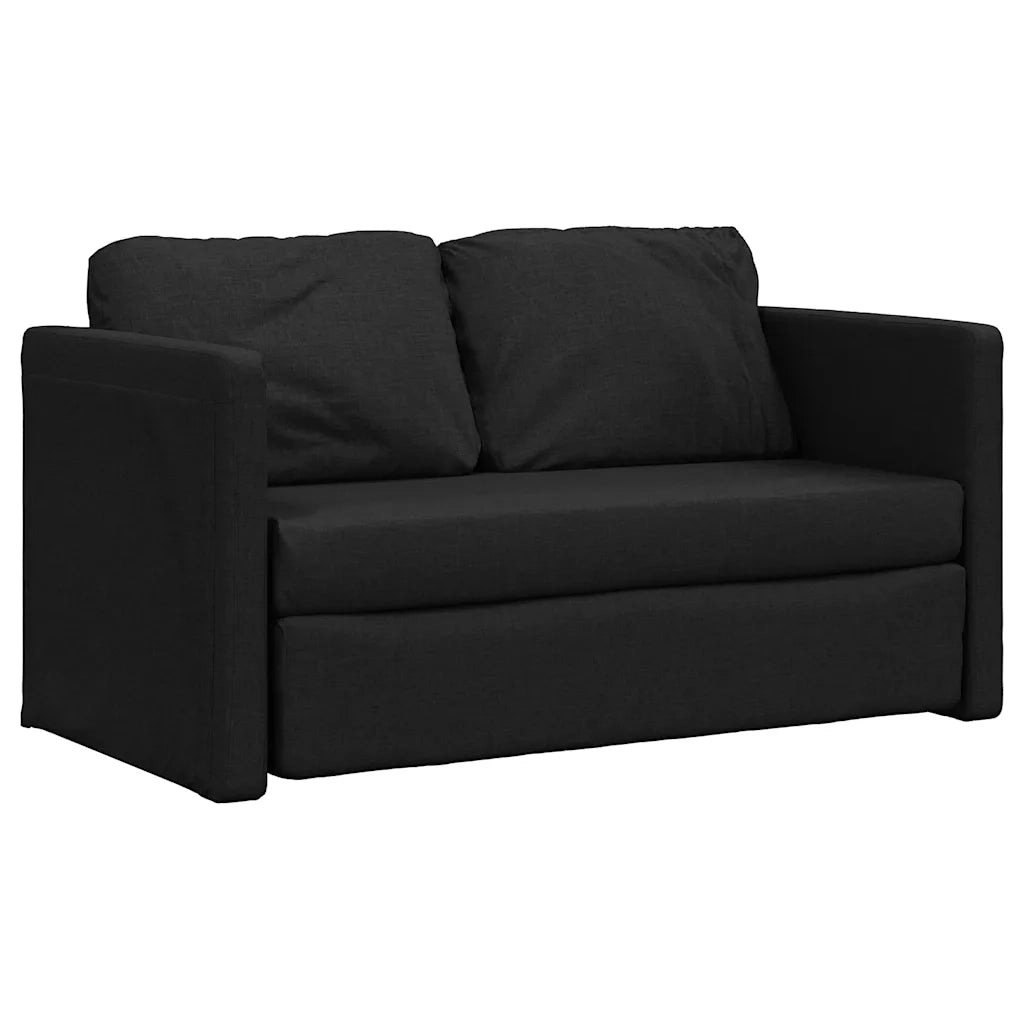 Divano Letto da Terra 2 in 1-Sofa Letto-Daybed Nero 112x174x55 cm Tessuto