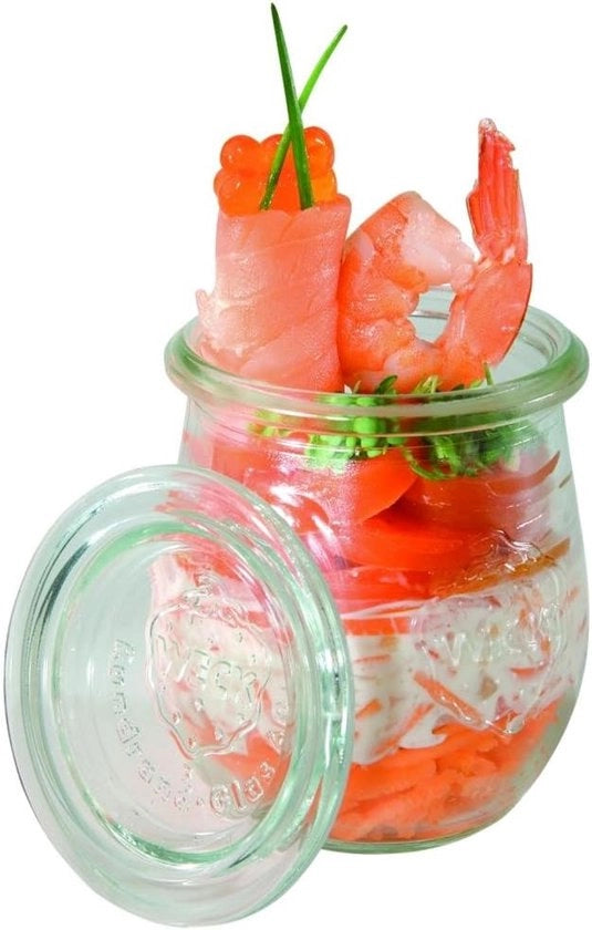 Set di 12 vasi in vetro - contenitore decorativo - 220 ml - forma di tulipano