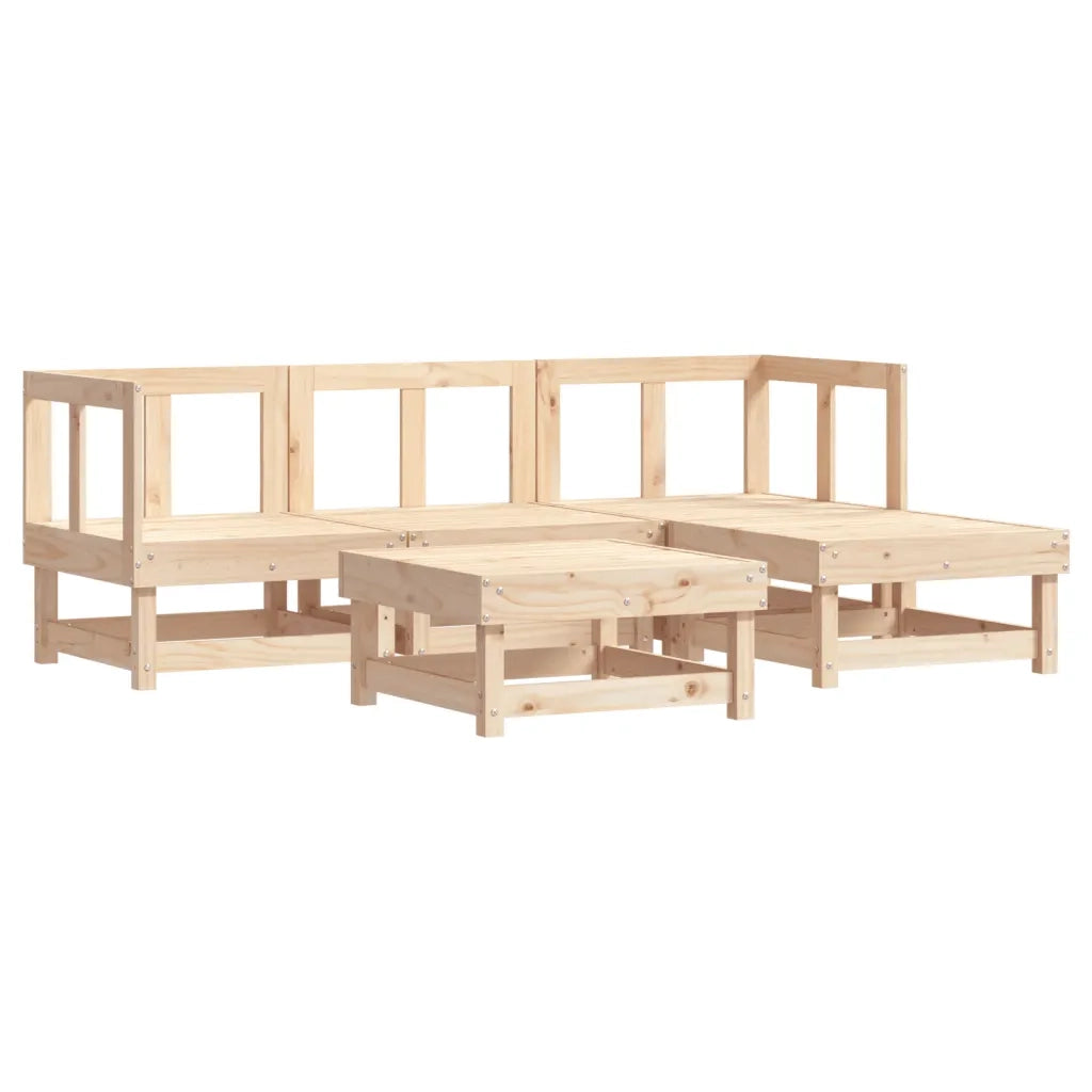 Set Mobili da Giardino 5 pz in Legno Massello di Pino 3186158