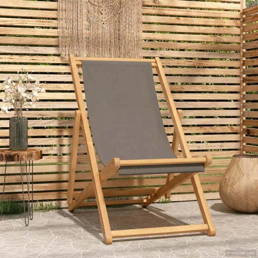 Sedia da Giardino | Sedia da spiaggia Tortora Legno di teak solido