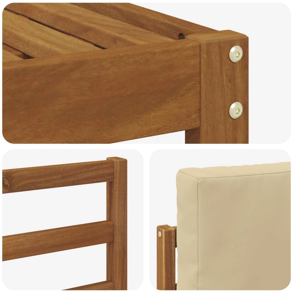 Set di divani da esterno 8 pz Naturale e Beige 3366801