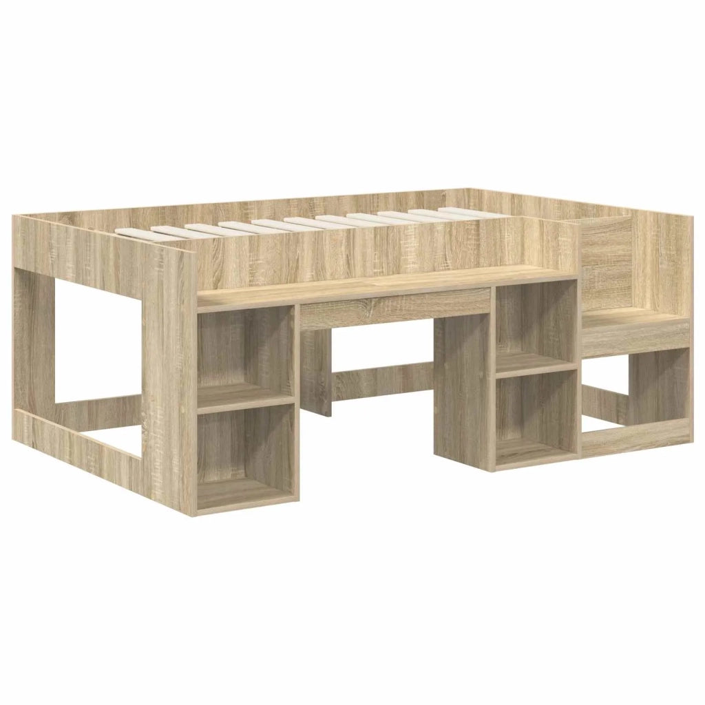 Struttura per Letto per Bambini con Ripostiglio Rovere Sonoma 3422621