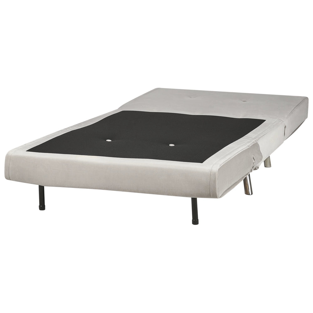Divano letto di colore grigio chiaro velluto imbottito poltrona letto singolo pieghevole soggiorno