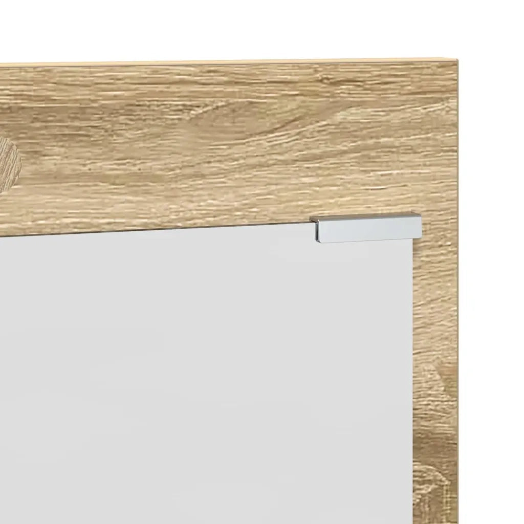 vidaXL Appendiabiti a muro con specchio rovere sonoma 70 x 10 x 90 cm