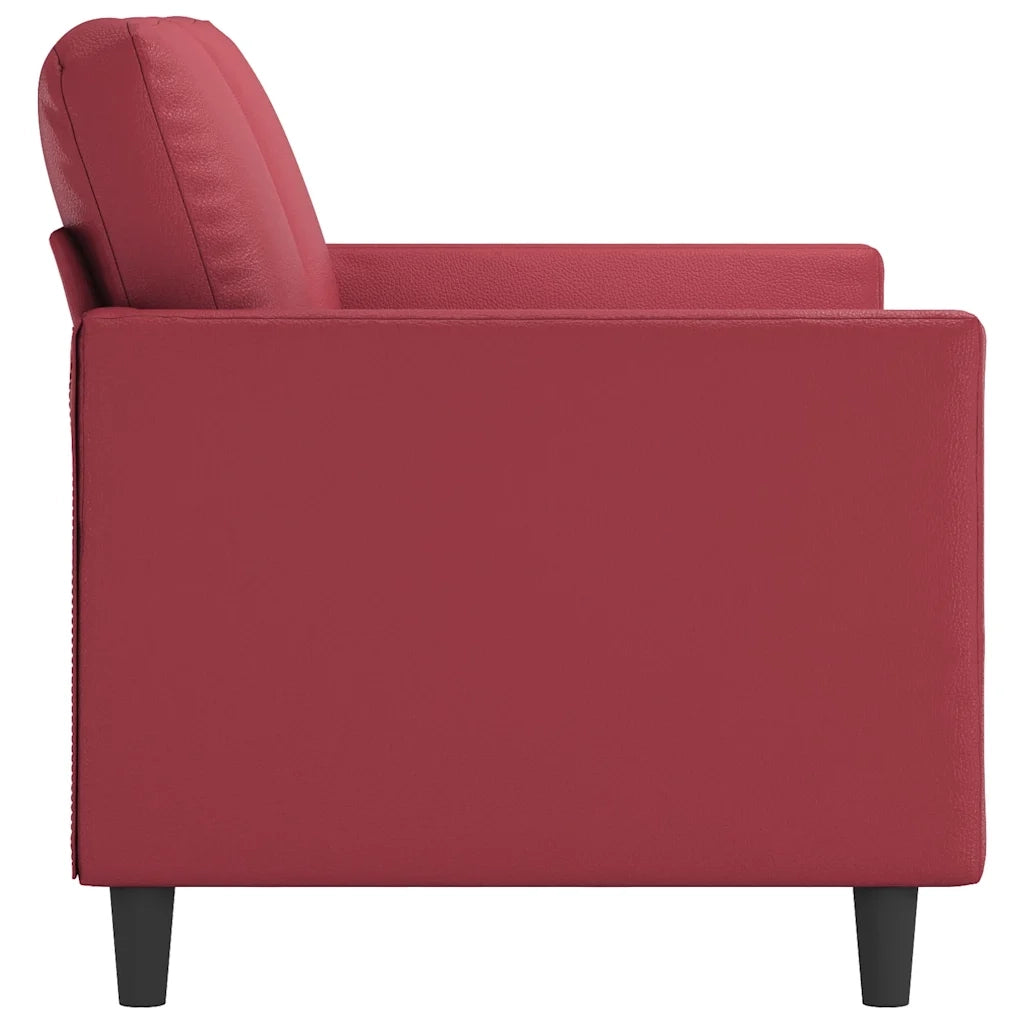 Divano a 2 Posti-Sofa 2 Posti Rosso Vino 120 cm in Similpelle 170539