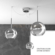 SOSP. OTTONE SAT. SPOSTABILE 3 LUCI VETRI (1 X GRANDE+ 1 X MEDIO+ 1 X PICCOLO)TUTTI CROMO 1155OS-S3 S MIX-CR