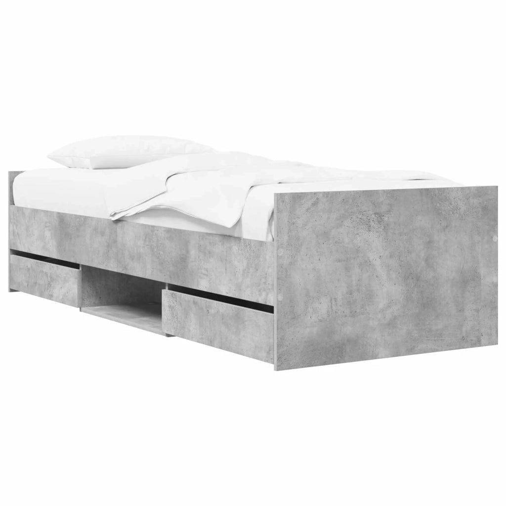 Struttura del letto Grigio Cemento Legno ingegnerizzato 3429514