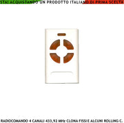 Clonatore Radiocomando 4 canali Frequenza 433,92 MHz 1 mW Codice default Securvera 66 Bit Clona Codici Binari Copia Base Rolling Code da Confermare Led Funzioni