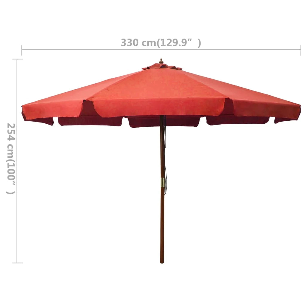 Ombrellone con palo in legno 330 cm arancione 02_0008124