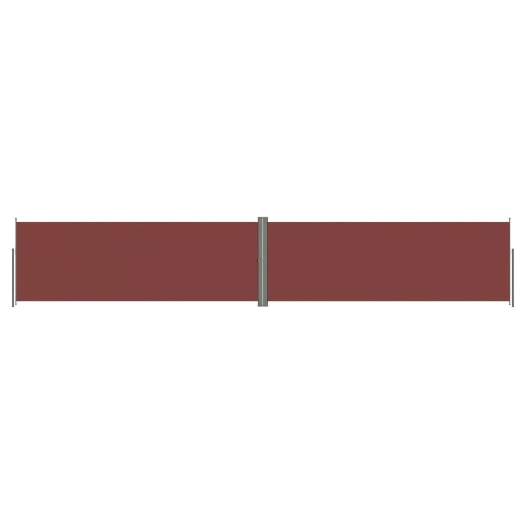 Tenda da sole laterale retrattile/schermo protettivo per patio giardino terrazza balcone 180 x 1000 cm marrone 02_0007416
