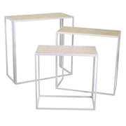 Colonnina metallo Lucilla 1-3 bianco rettangolare cm 82x37h81