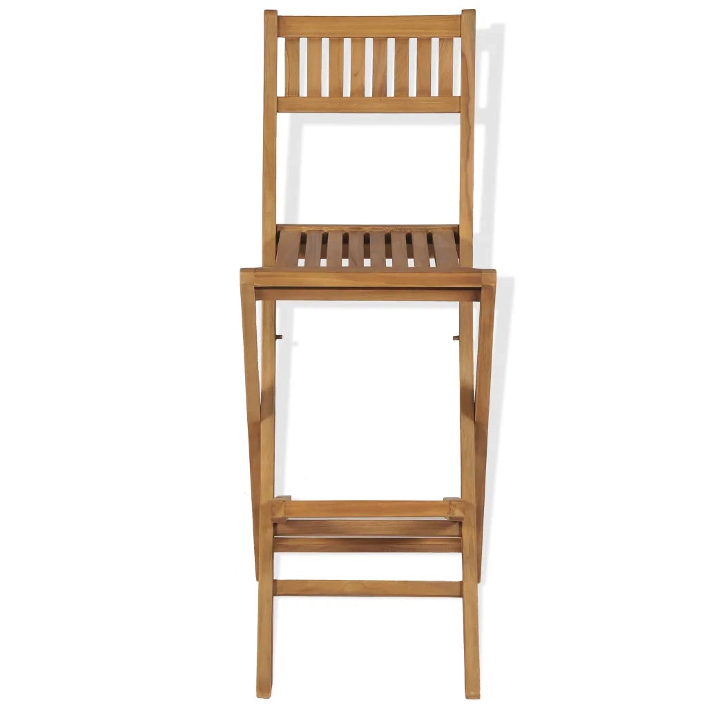 Set da Bistrot 3 pz con Sedie Pieghevoli in Massello di Teak 43805