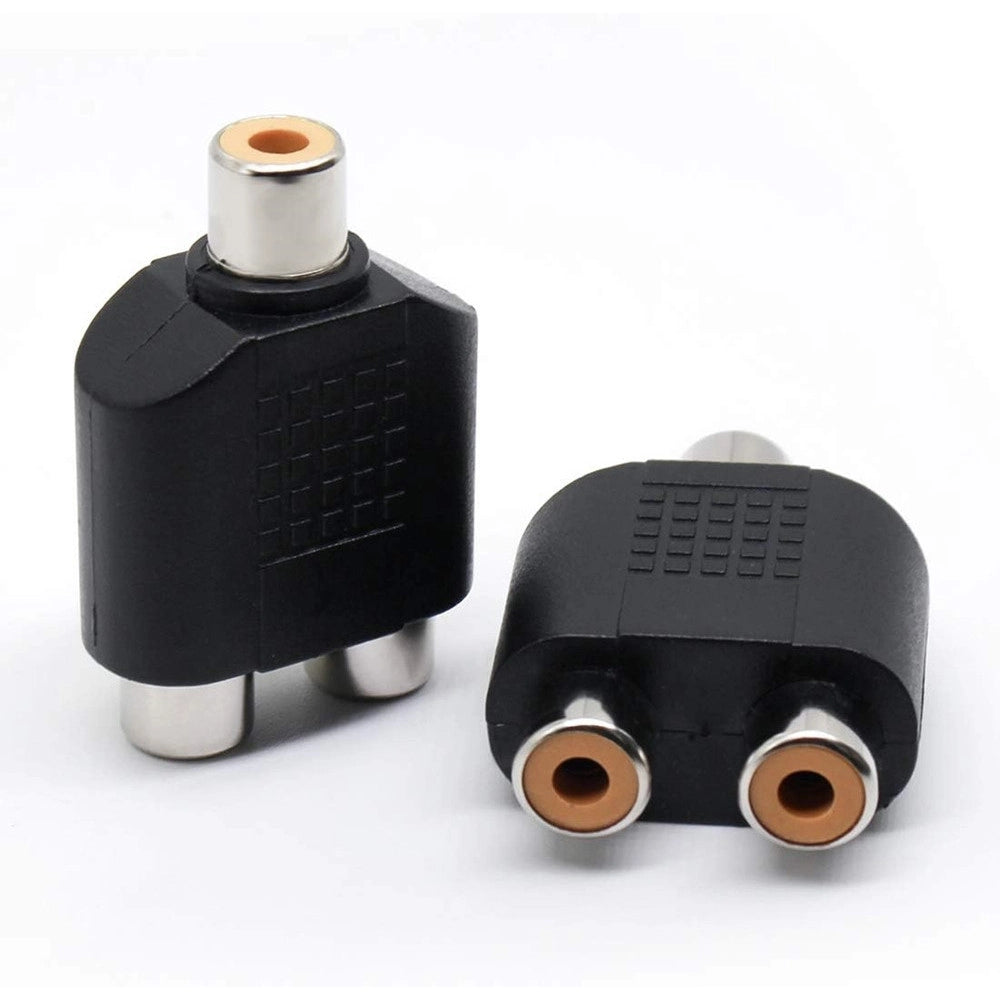 Trade Shop - Connettore Adattatore Splitter Rca Femmina A 2 Aux Rca Femmina Audio Video C-026 -