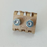 Cem2339 - morsetto bifilare a pettine a 2 bulloni sezione 35-70mm