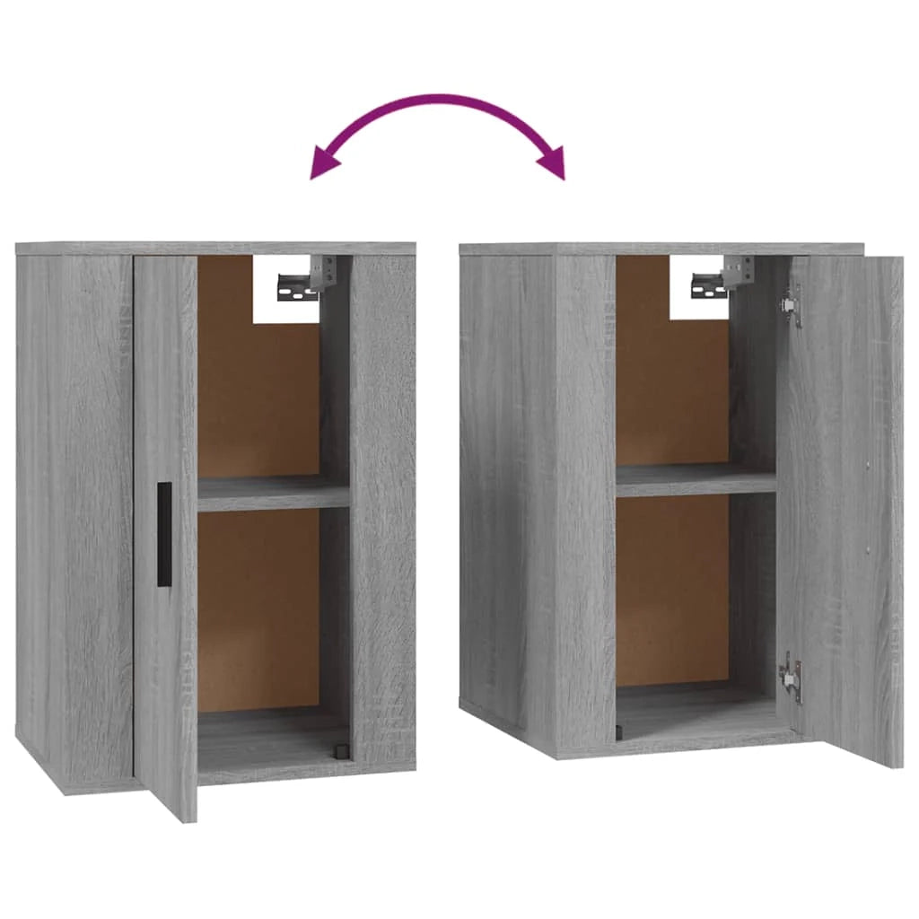 Mobile TV multimediale da parete mensola TV credenza TV per sala da pranzo soggiorno camera da letto 2 pezzi Sonoma 40 x 34,5 x 60 cm grigio 02_0029014
