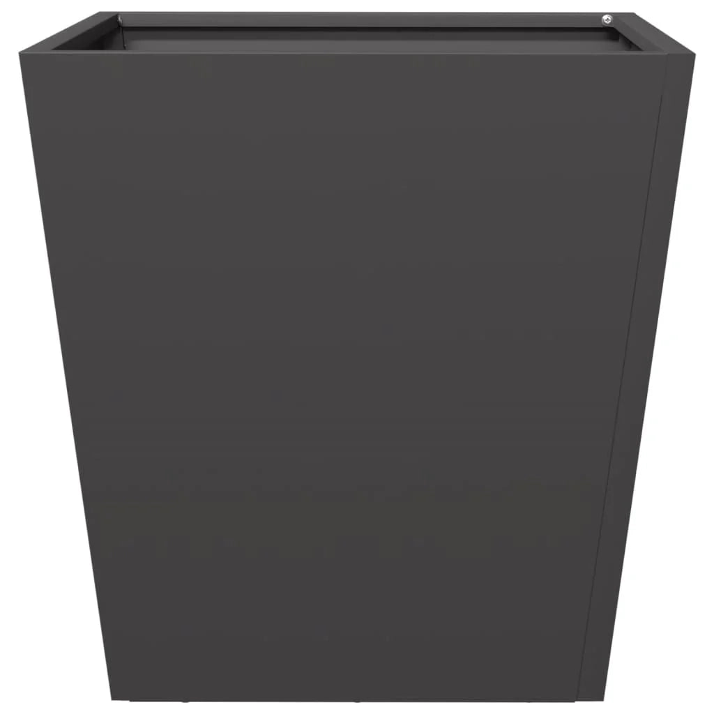 Fioriera rialzata per piante fiori patio giardino 40 x 40 x 40 cm acciaio nero 02_0037541