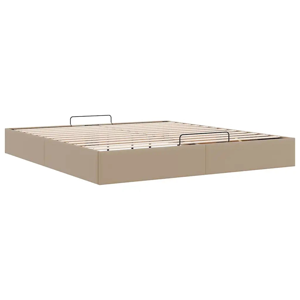 vidaXL Struttura Letto Pouf senza Materasso 160x200 cm Similpelle