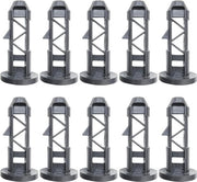 10 coperture contenitori rifiuti chiusure - chiusure contenitori rifiuti - viti di chiusura - bulloni di fissaggio - adatti per contenitori rifiuti da 240 litri.
