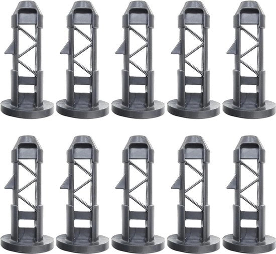 10 coperture contenitori rifiuti chiusure - chiusure contenitori rifiuti - viti di chiusura - bulloni di fissaggio - adatti per contenitori rifiuti da 240 litri.