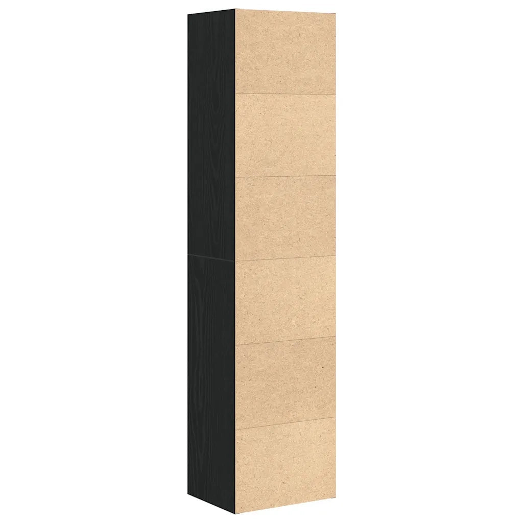 Libreria Rovere Nero 31x24x127 cm in Legno Multistrato 860347