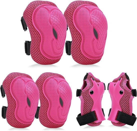 Set di Protezione per Bambini - Set di Protezione per Bambini - Attività all'Aperto - 6 pezzi - Età 3-8 anni - Rosa