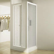 Box doccia a libro soffietto pvc bianco acrilico h.185cm Doplas Duo Porta 95+Fisso 80cm