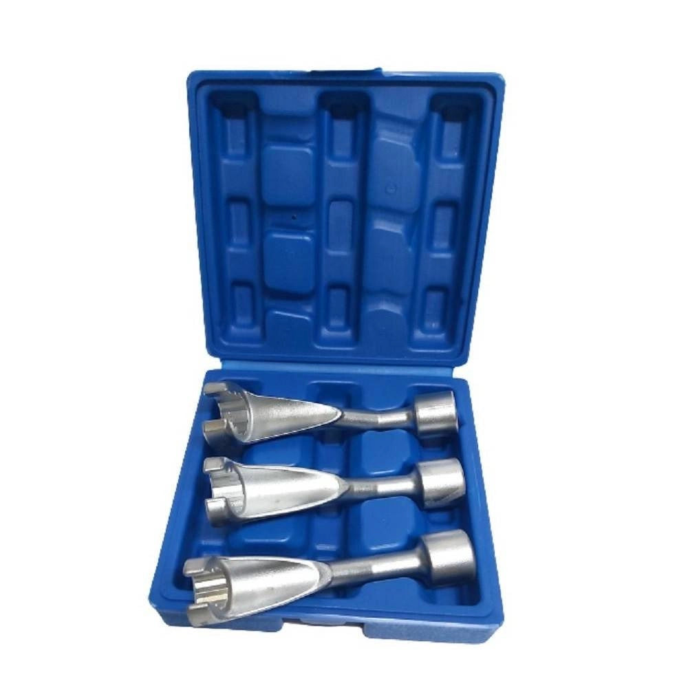 Trade Shop - Set 3 Chiavi Aperte Per Raccordi Carburatori Iniettori 1/2" 14 17 19mm Fs-15663 -