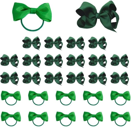 Accessori capelli per ragazze - 16 pezzi di spille capelli e 10 pezzi di nastri capelli con decorazione di fiocchi