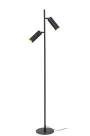 Lampada da terra CLUBS 2xGU10 nera alluminio Lucide