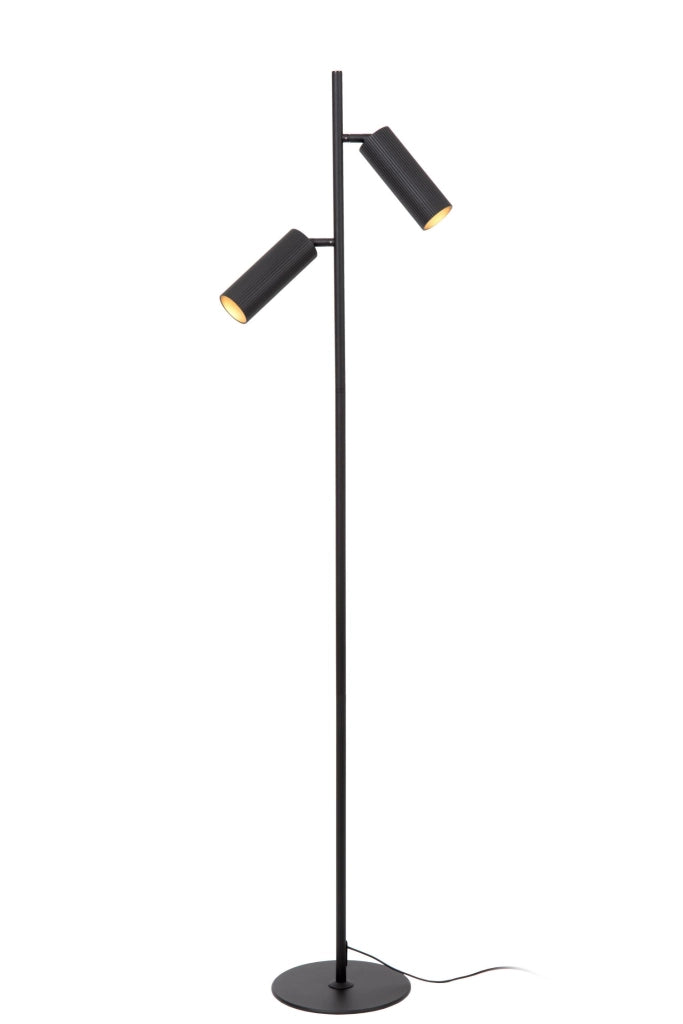 Lampada da terra CLUBS 2xGU10 nera alluminio Lucide