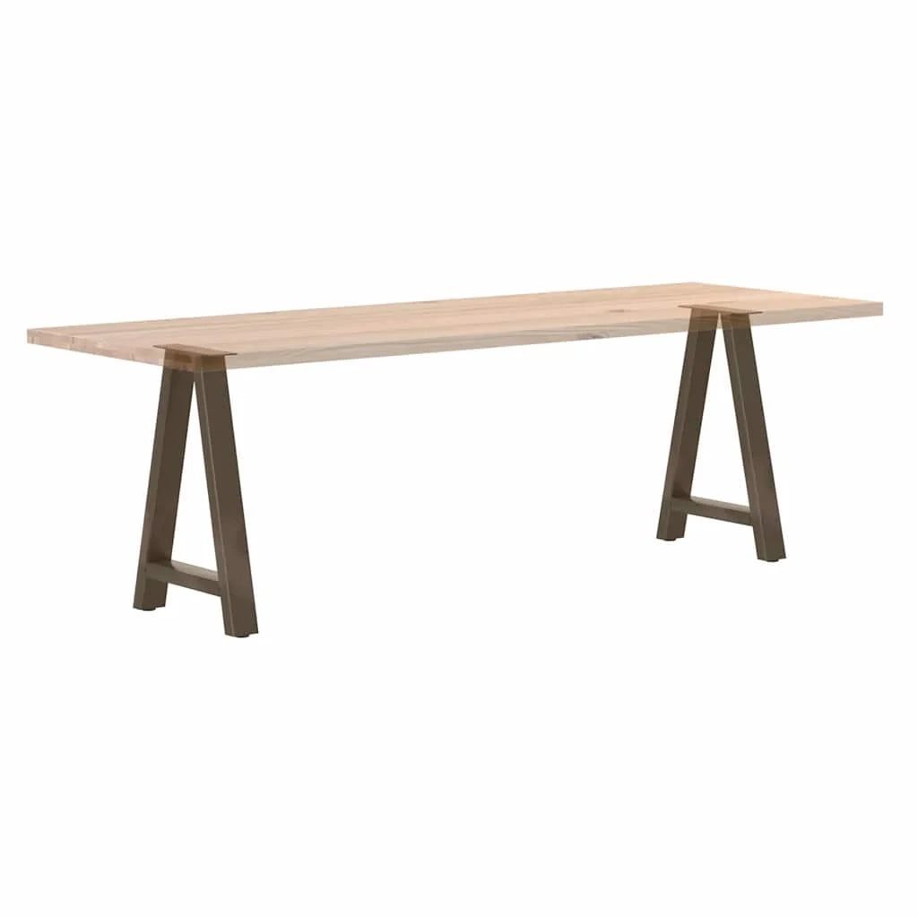 Set di 2 gambe per tavolo da pranzo a forma di A robuste e regolabili 60 x 72-73 cm design moderno acciaio nero 02_0057128