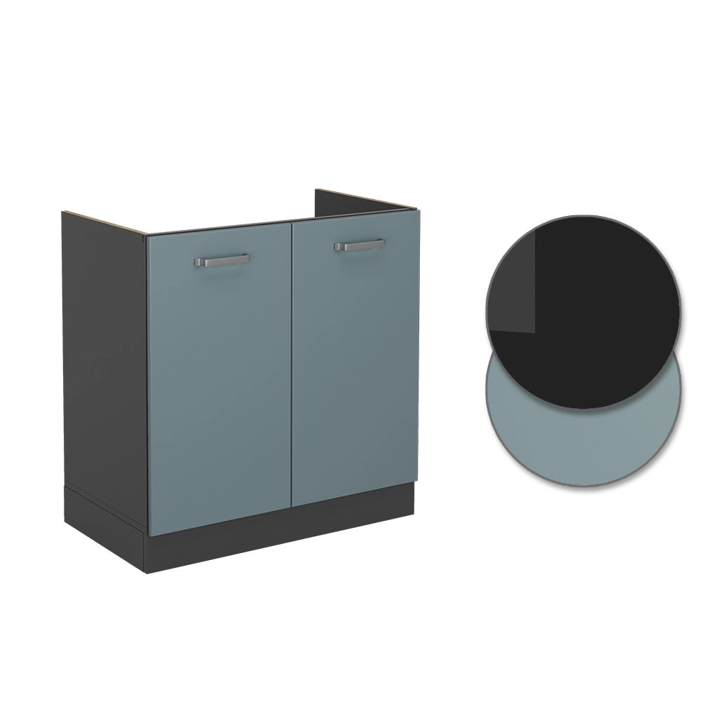 Vicco Mobile lavello cucina Grigio-blu 80 cm senza piano di lavoro