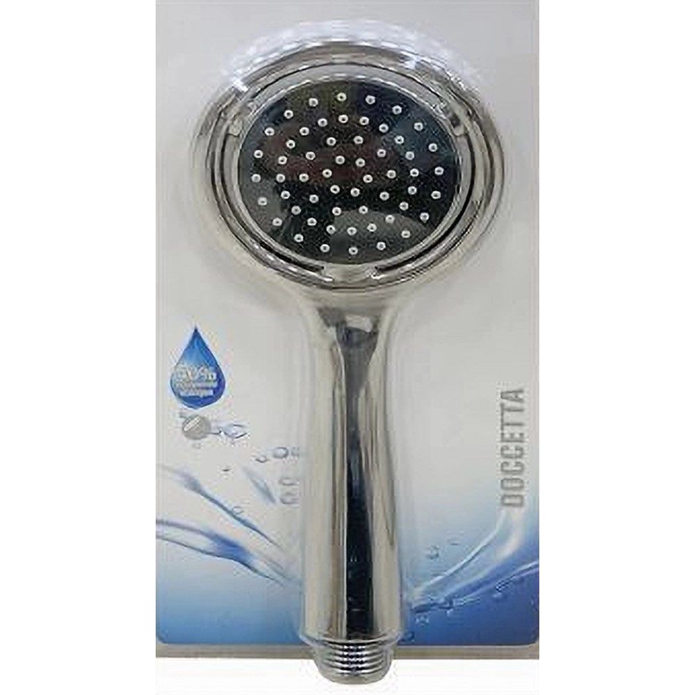 Trade Shop - Soffione Doccia Rotondo 1 Modalità Bagno Doccetta Doccino Cornetta Moderno 59170 -