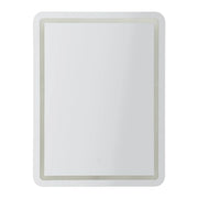 Specchio con LED VKH1058, Argento, Vetro, 60x3,5x80 cm